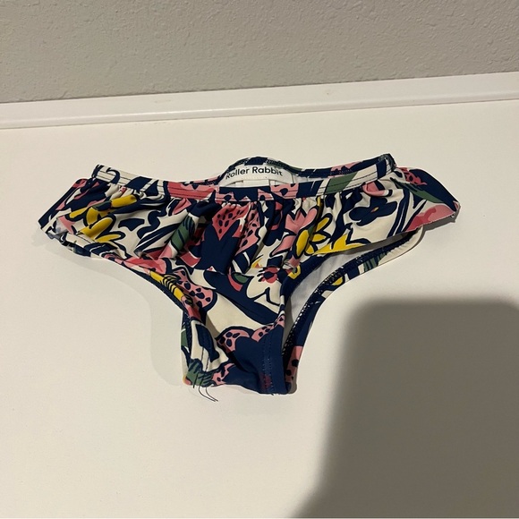 Long Sleeve Two Piece Roller Rabbit Rash Guard UPF 50 Swimsuit Size 12-18 Months - Picture 3 of 6